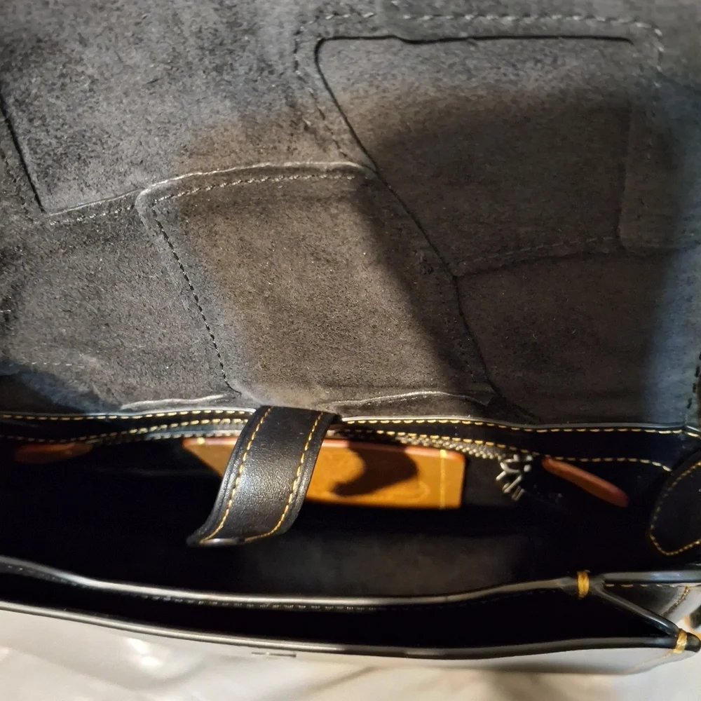 Coach Suede 23 Varsity Stripe Patchwork Crossbody Bag Shoulder Bag - Picture 12 of 17